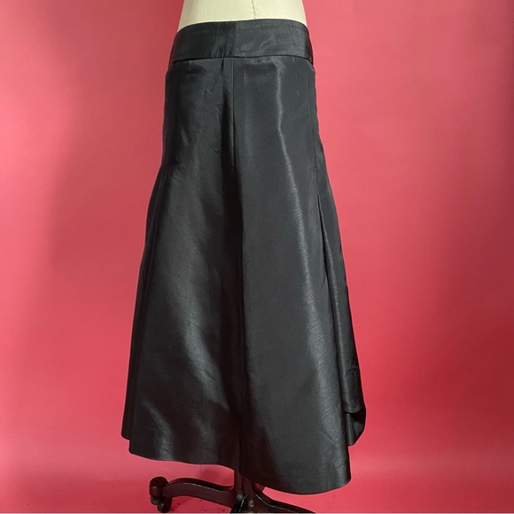 ❌NFS Vintage Y2K Oscar De La Renta Coquette Pleated Midi Skirt Rosette 8 - Picture 10 of 16